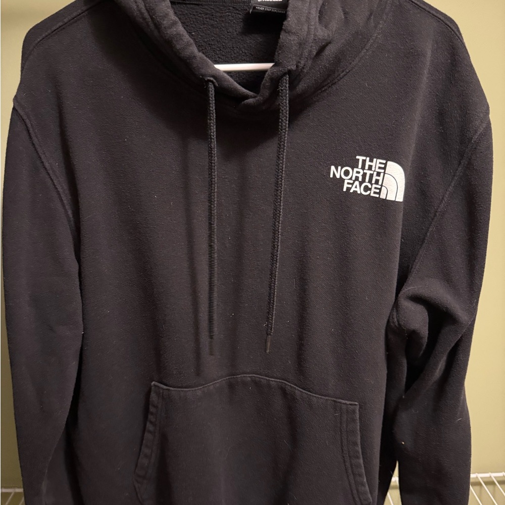 The North Face Black Hoodie Large Logo ‘Never Stop Exploring’